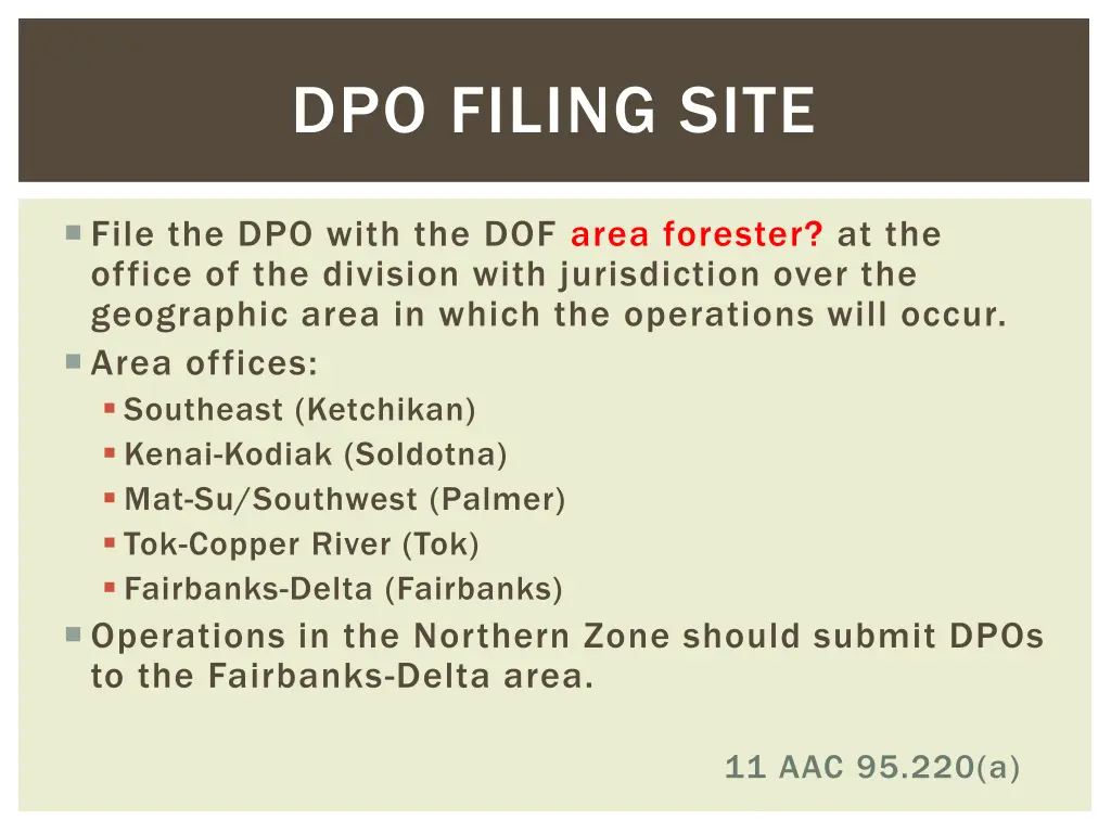 dpo filing site