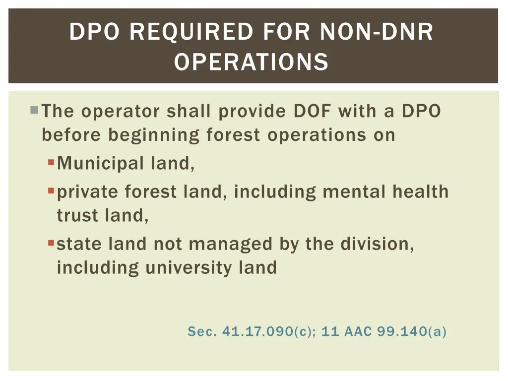 dpo required for non dnr operations