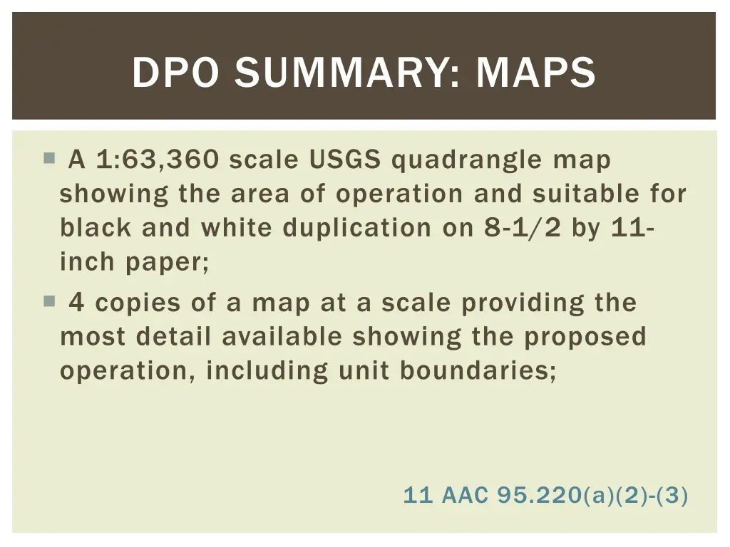 dpo summary maps