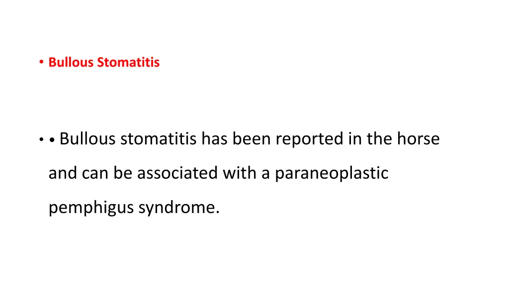 bullous stomatitis