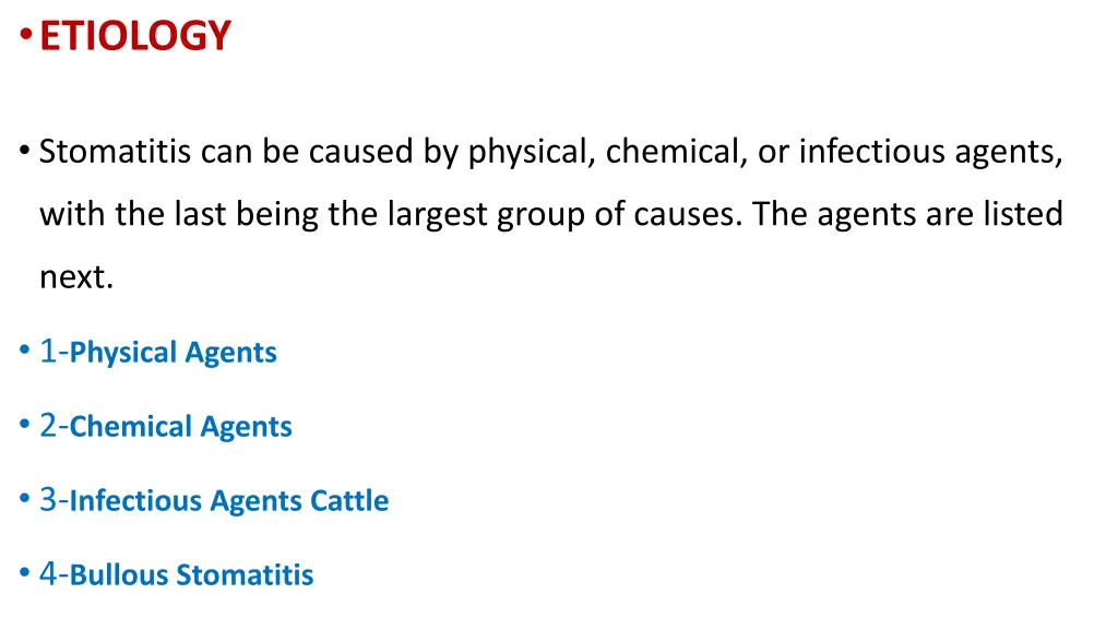 etiology