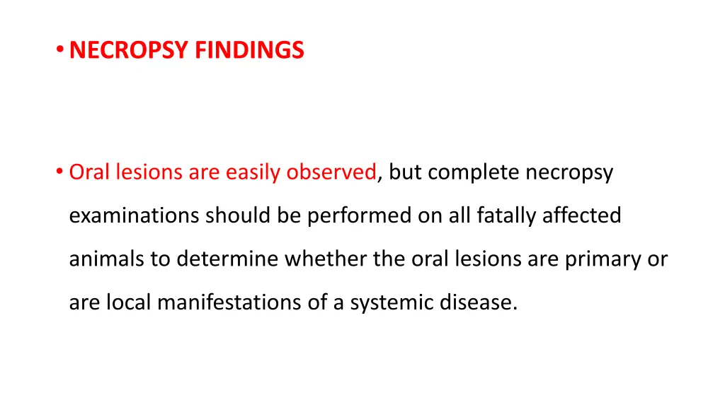 necropsy findings