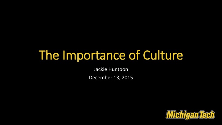 the importance of culture the importance