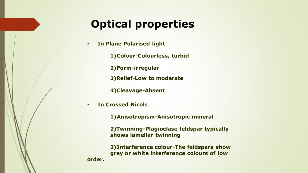 optical properties