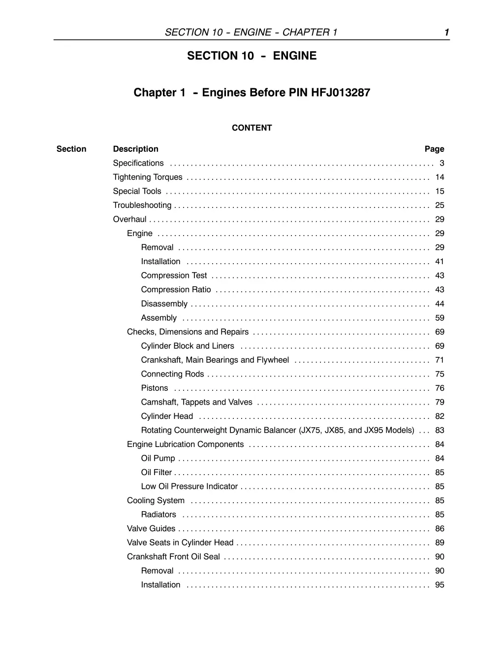 section 10 engine chapter 1