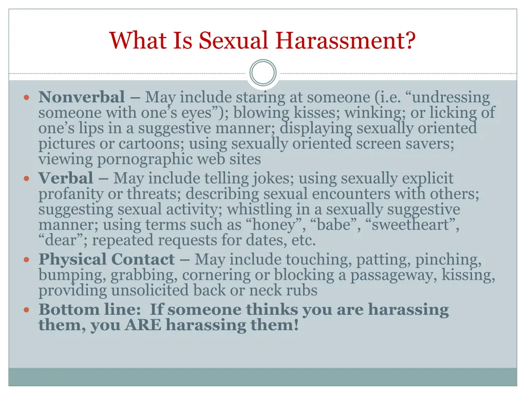 what is sexual harassment