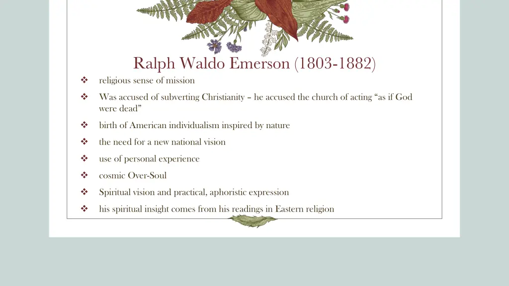 ralph waldo emerson 1803 1882 religious sense