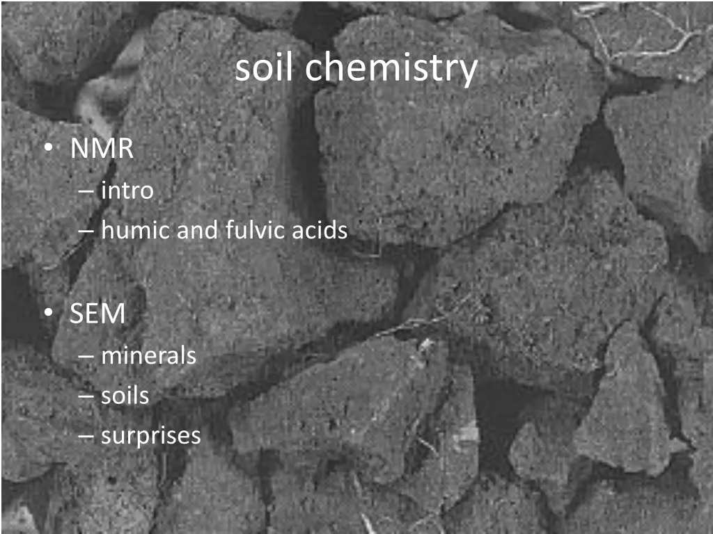 soil chemistry