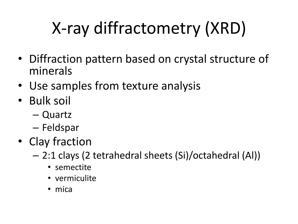 x ray diffractometry xrd