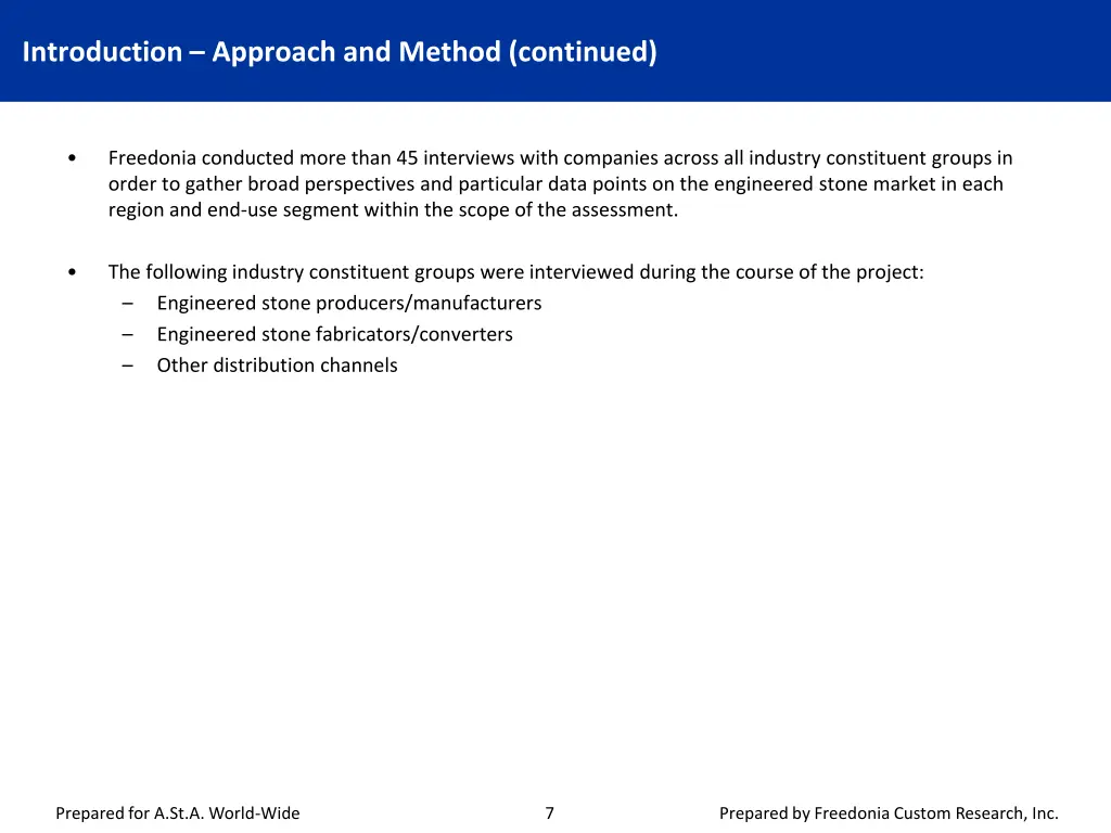 introduction approach and method continued