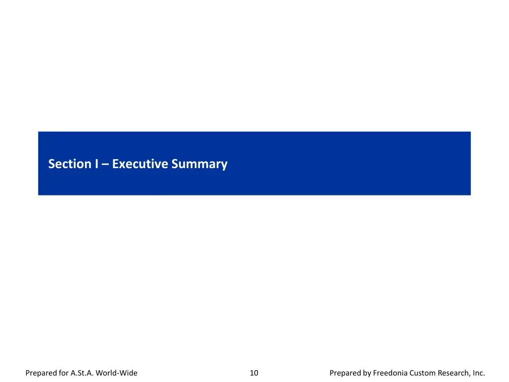 section i executive summary