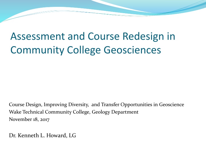 assessment and course redesign in community