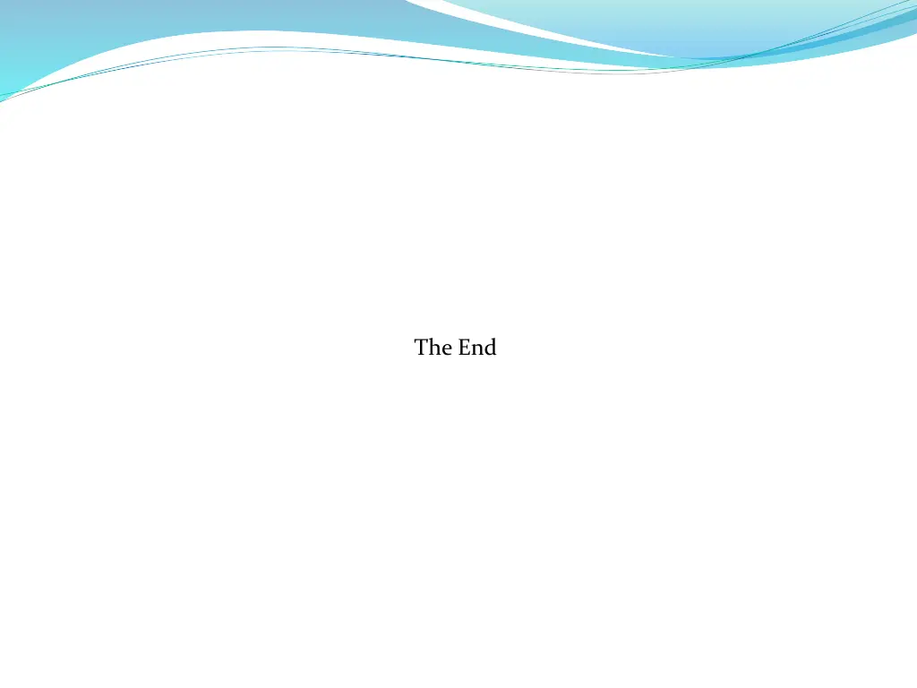 the end