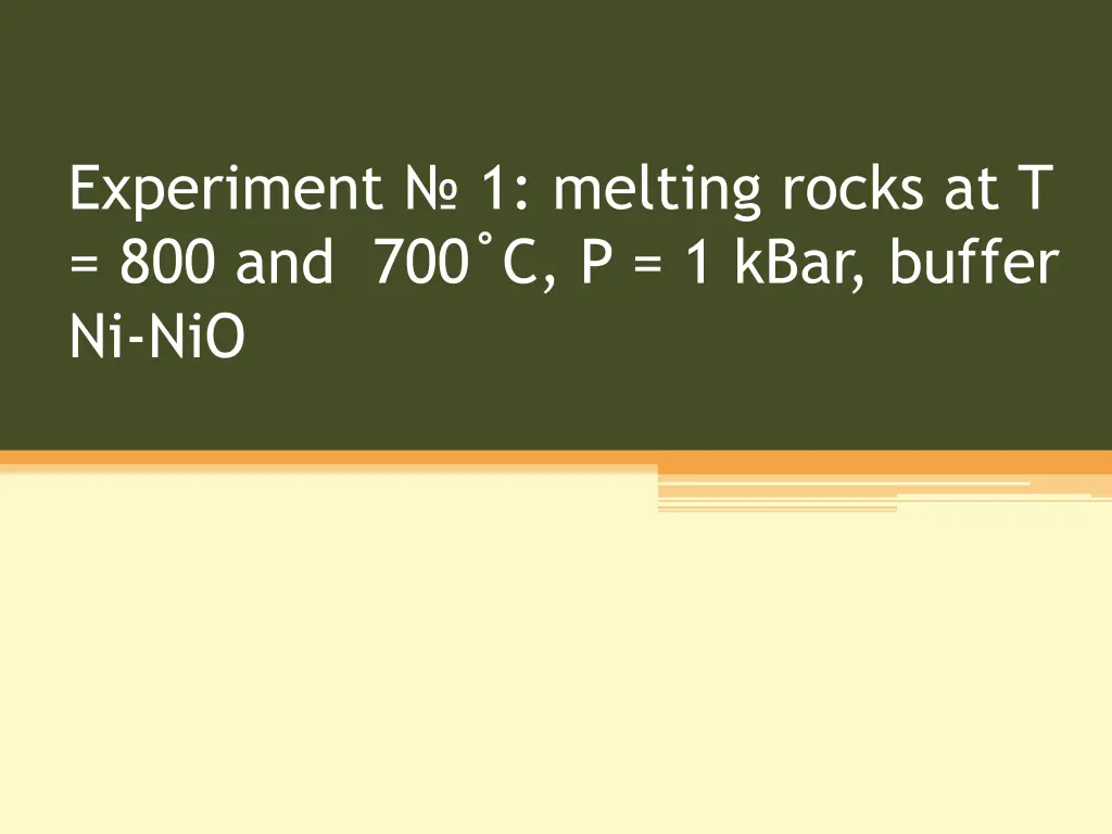 experiment 1 melting rocks