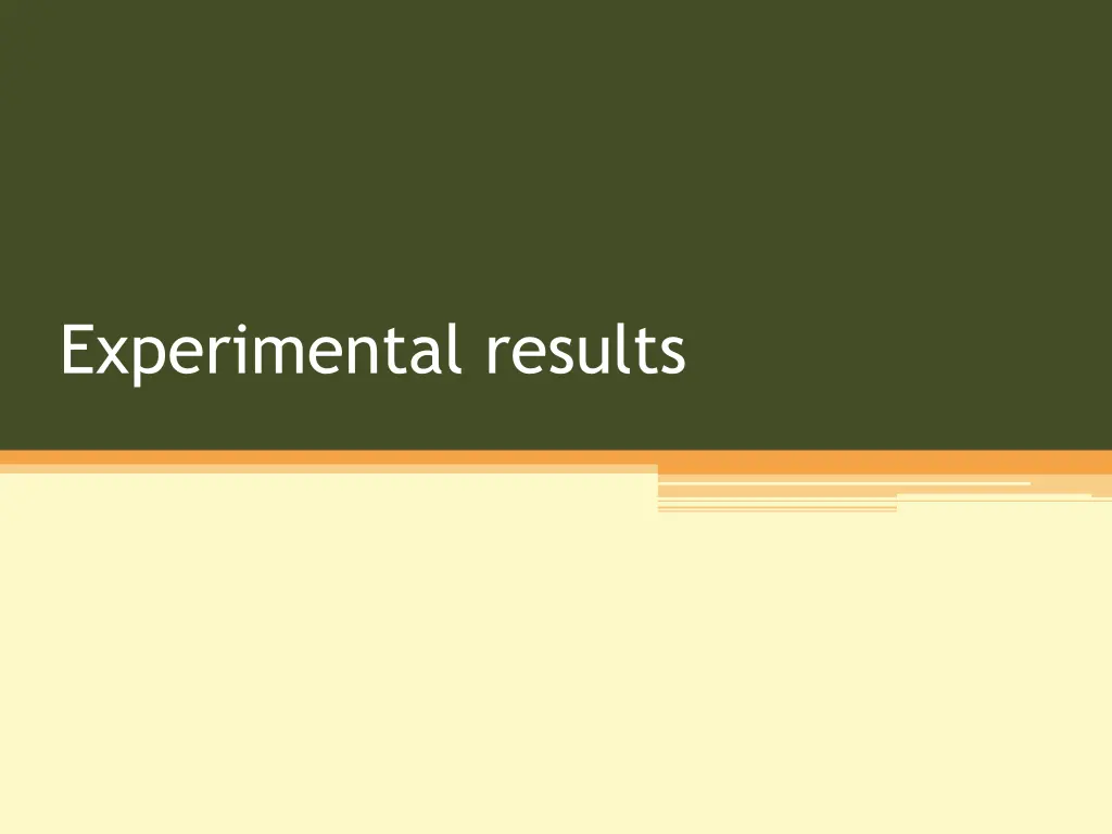 experimental results