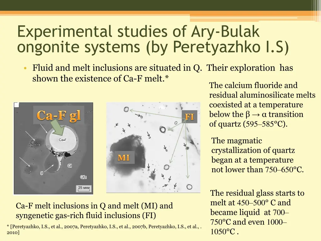 experimental studies of ary bulak ongonite