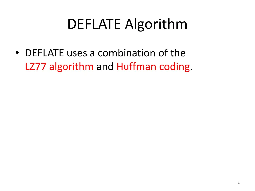 deflate algorithm 1