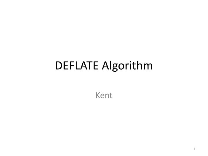 deflate algorithm