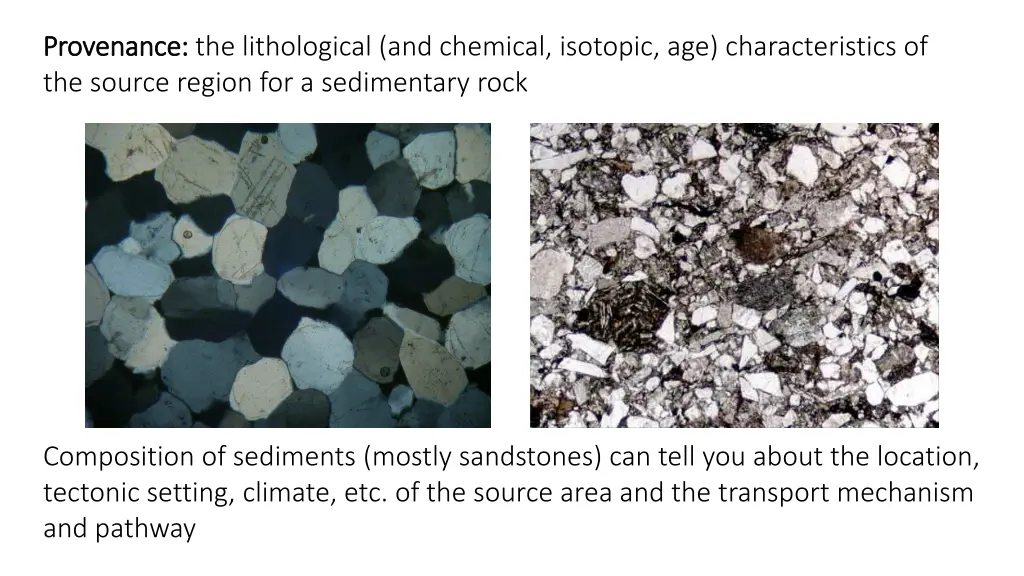 provenance provenance the lithological