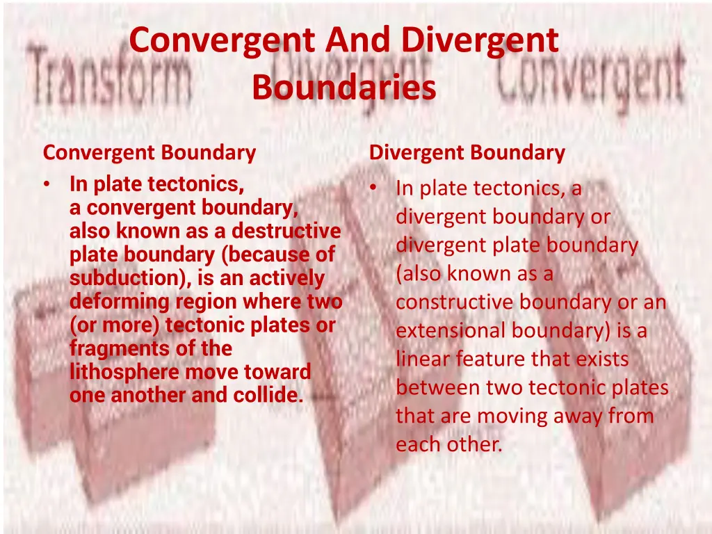 convergent and divergent boundaries