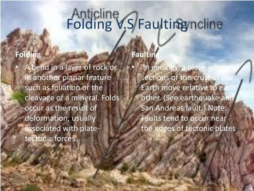 folding v s faulting