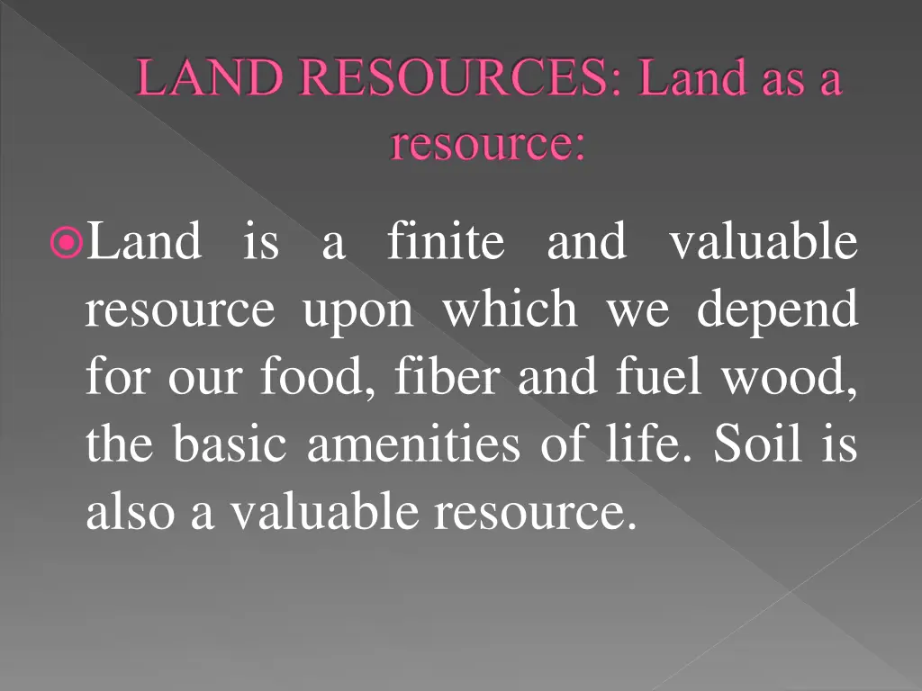 land resources land as a resource