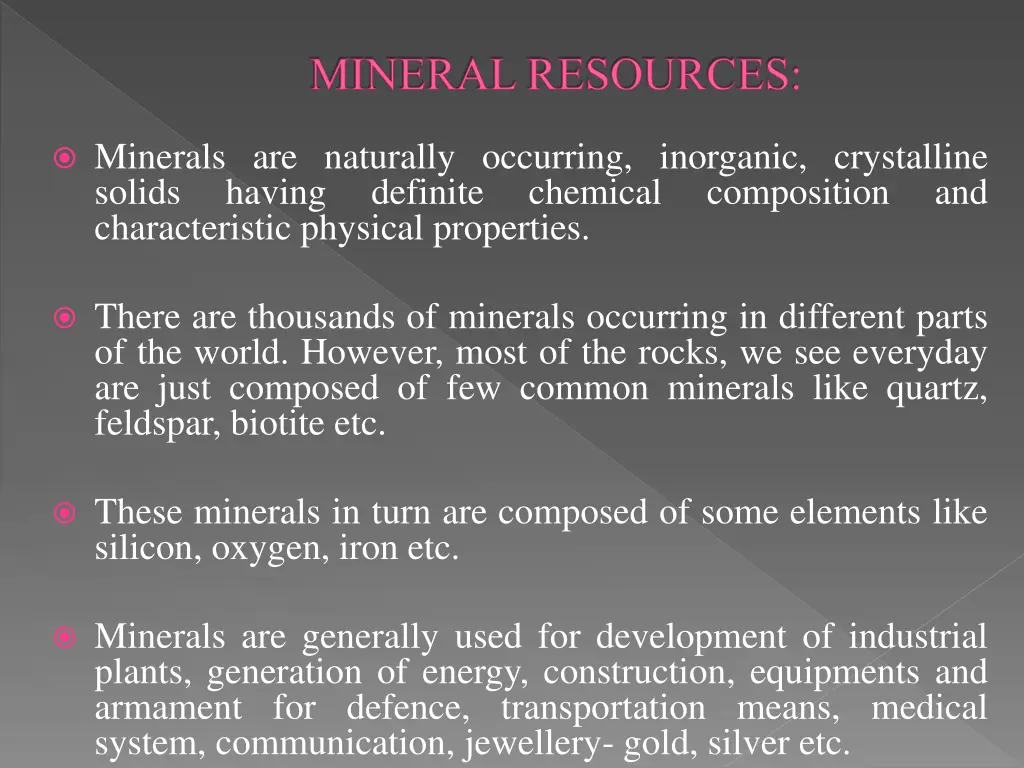 mineral resources