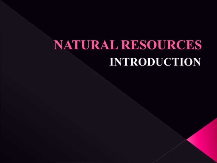 natural resources introduction