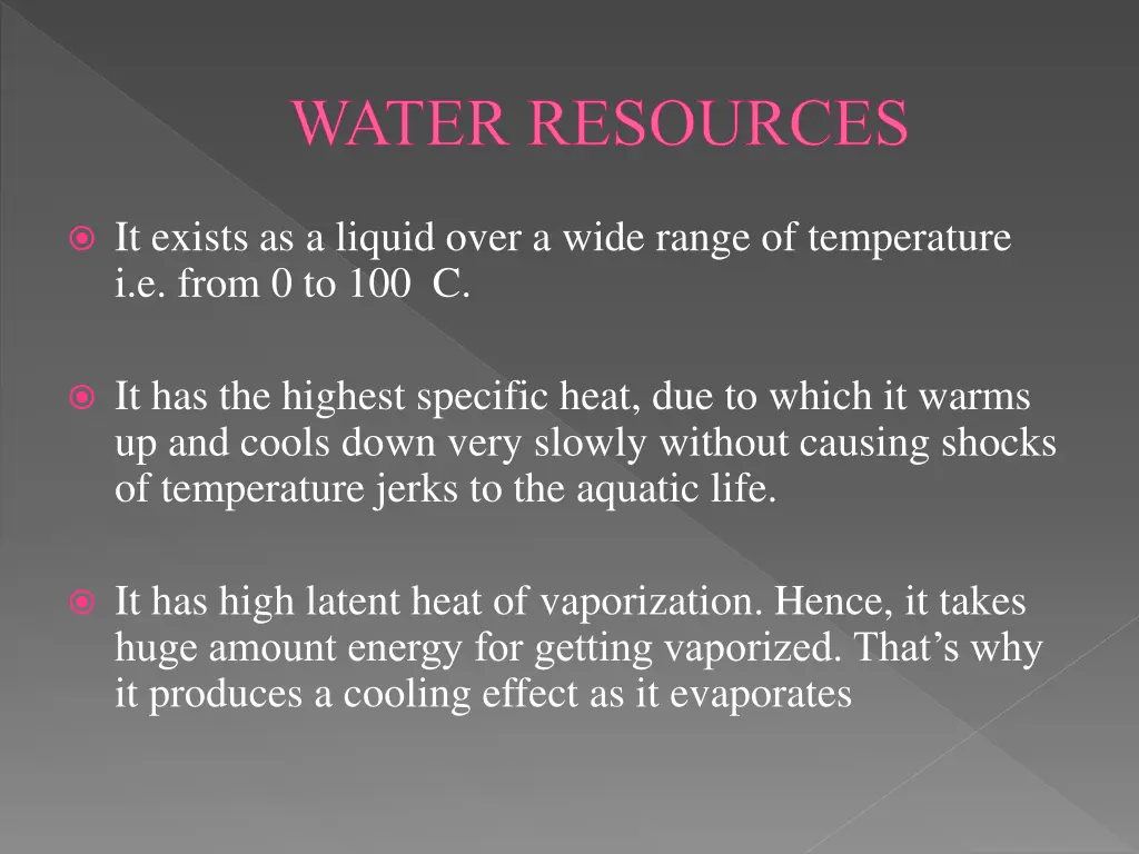 water resources