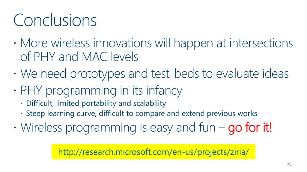 conclusions more wireless innovations will happen