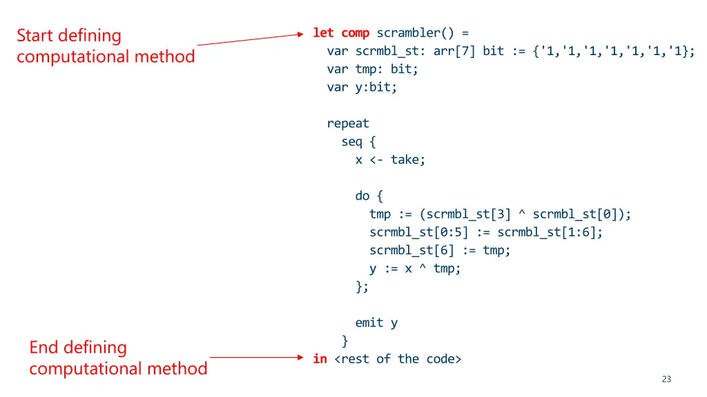 start defining computational method