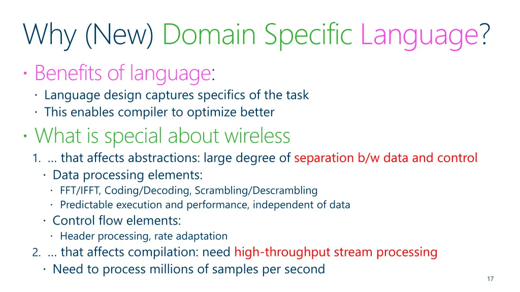 why new domain specific language benefits