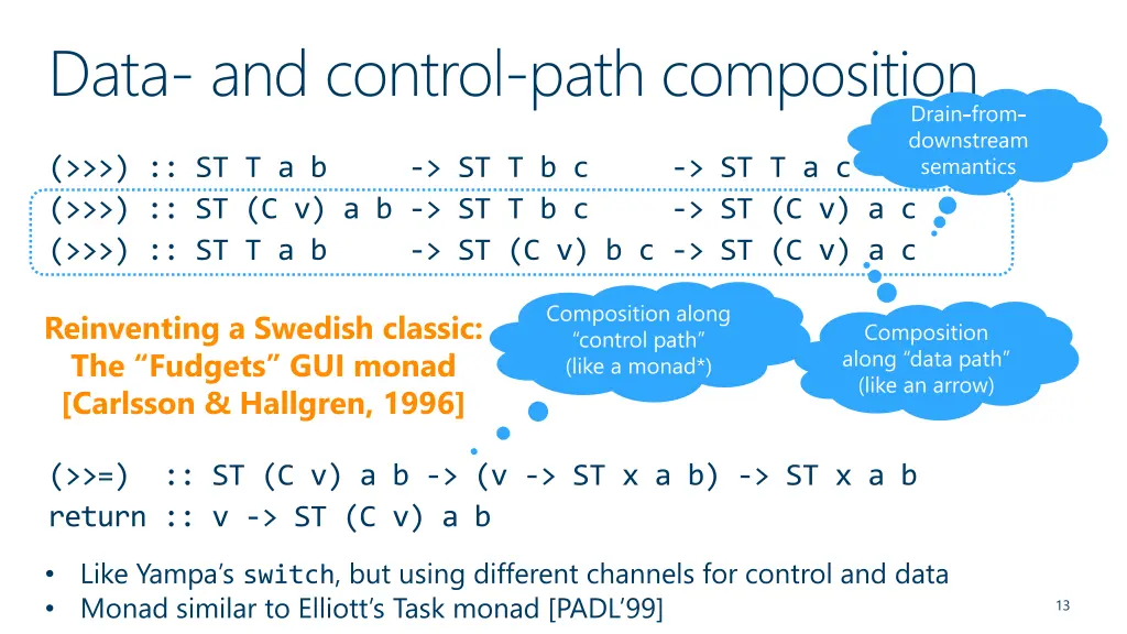 data and control path composition