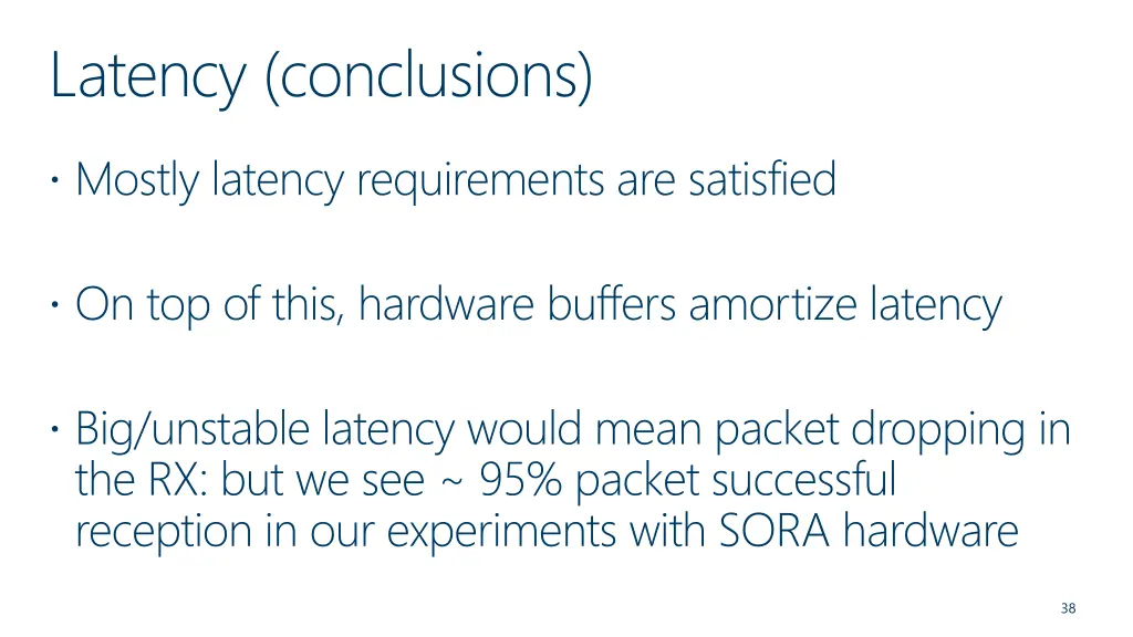 latency conclusions