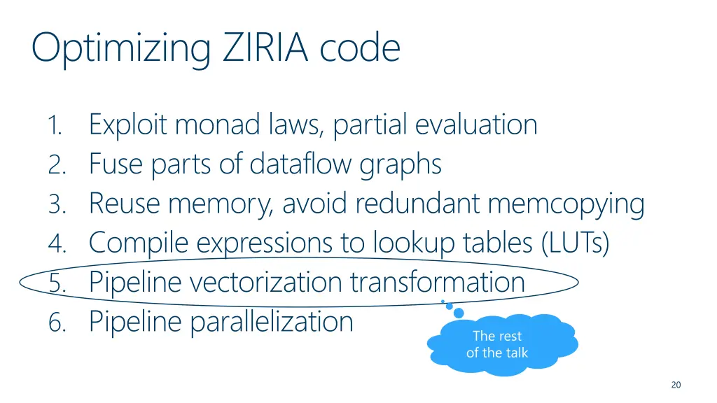 optimizing ziria code