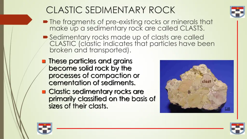 clastic sedimentary rock the fragments