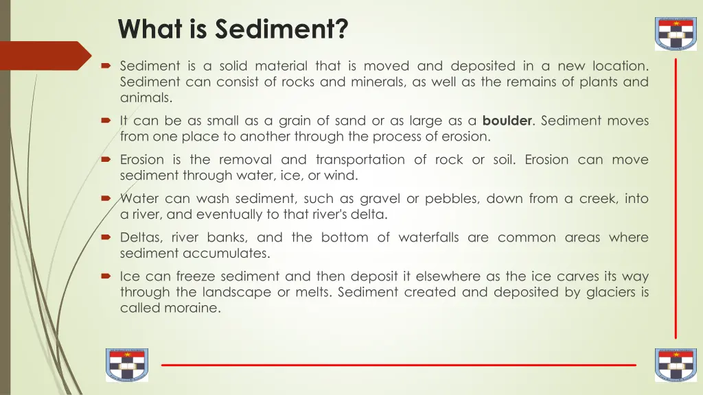 what is sediment