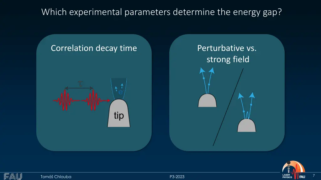 which experimental parameters determine