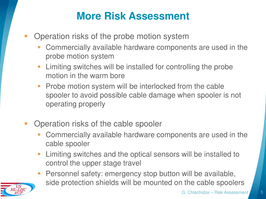 more risk assessment