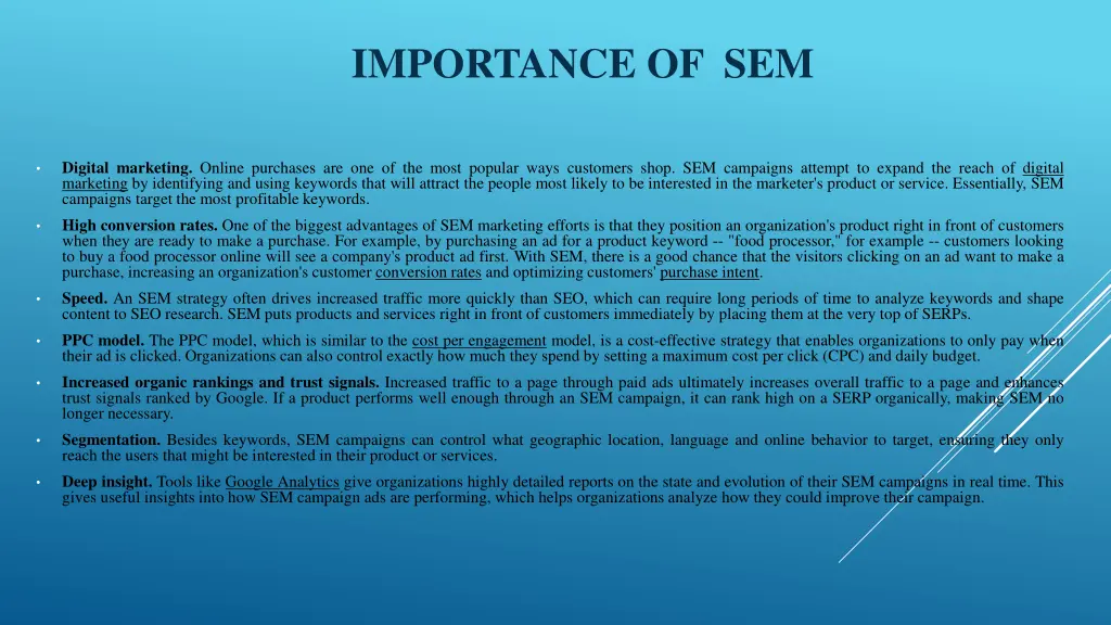 importance of sem