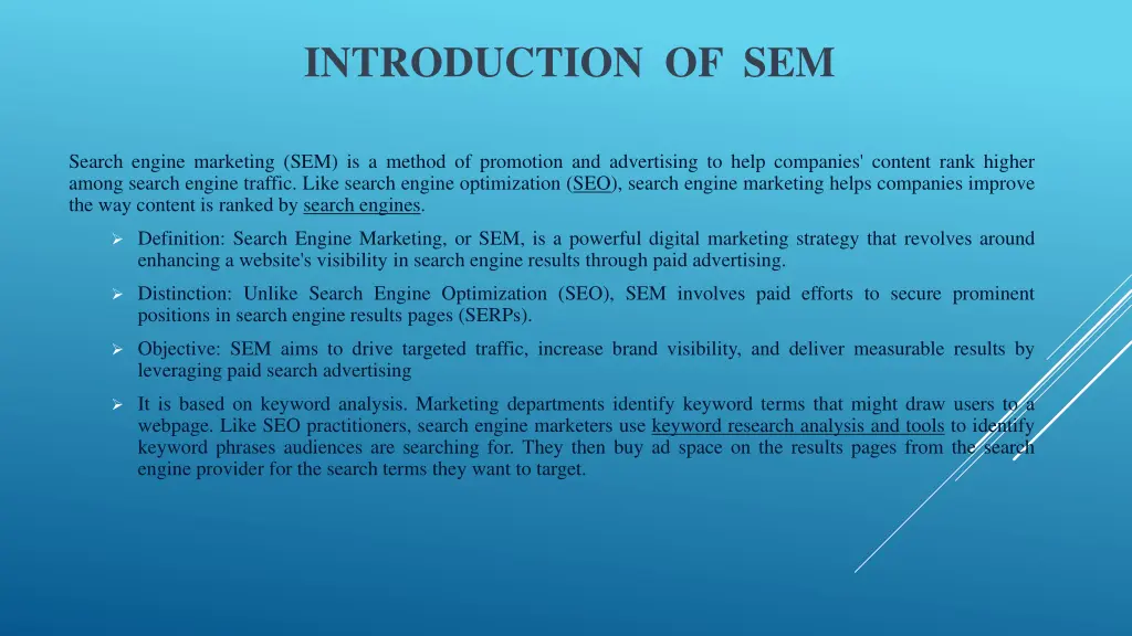 introduction of sem