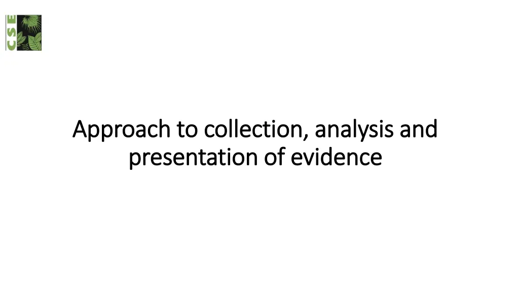 approach to collection analysis and approach