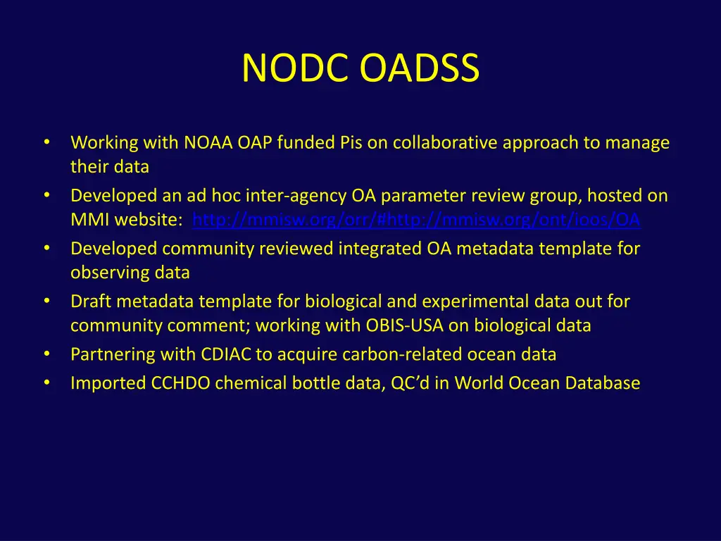 nodc oadss