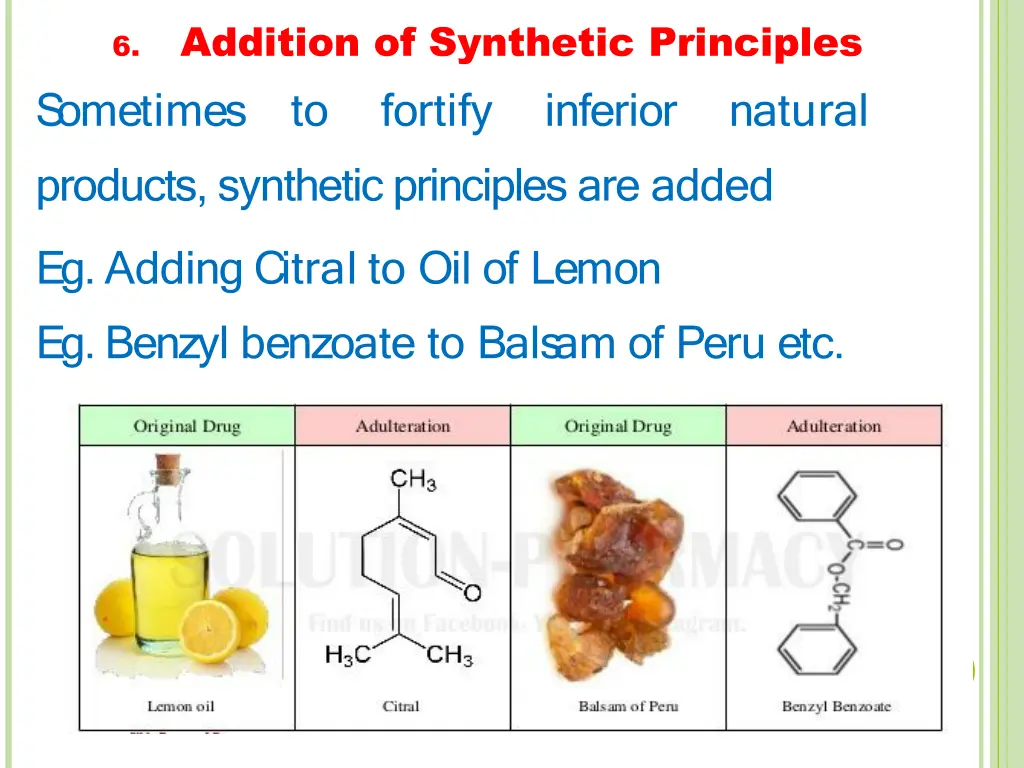 addition of synthetic principles