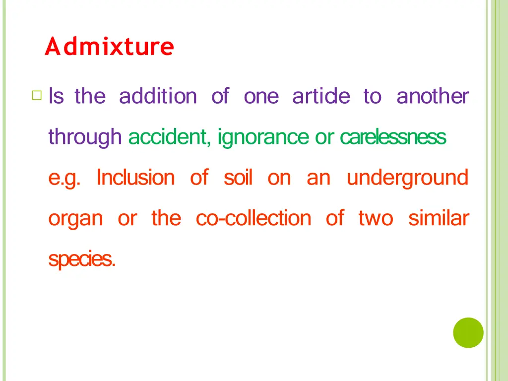 admixture