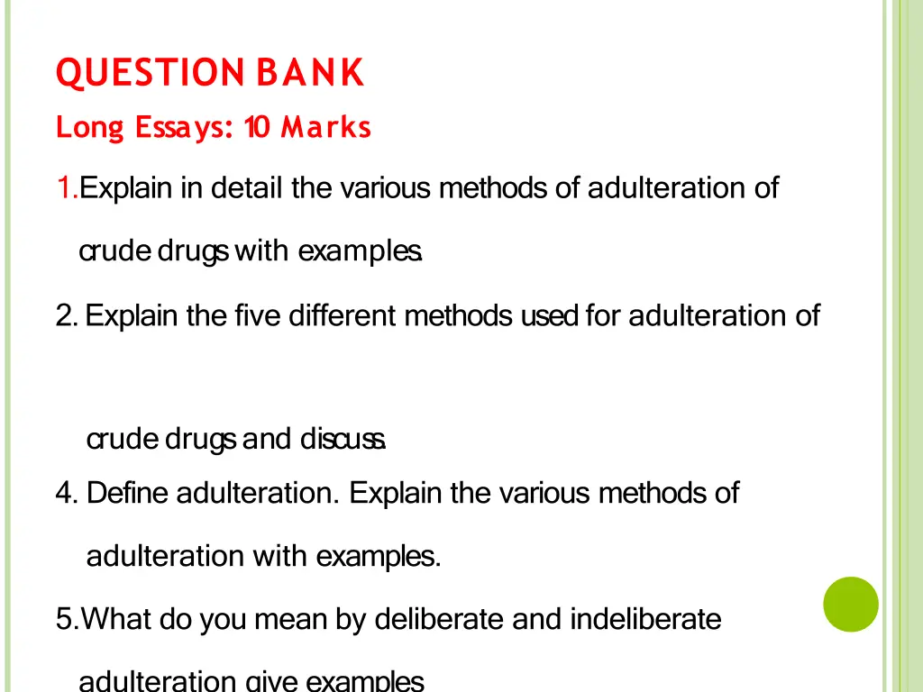 question bank long essays 1 0 marks