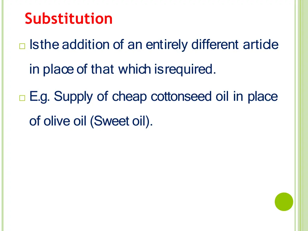 substitution