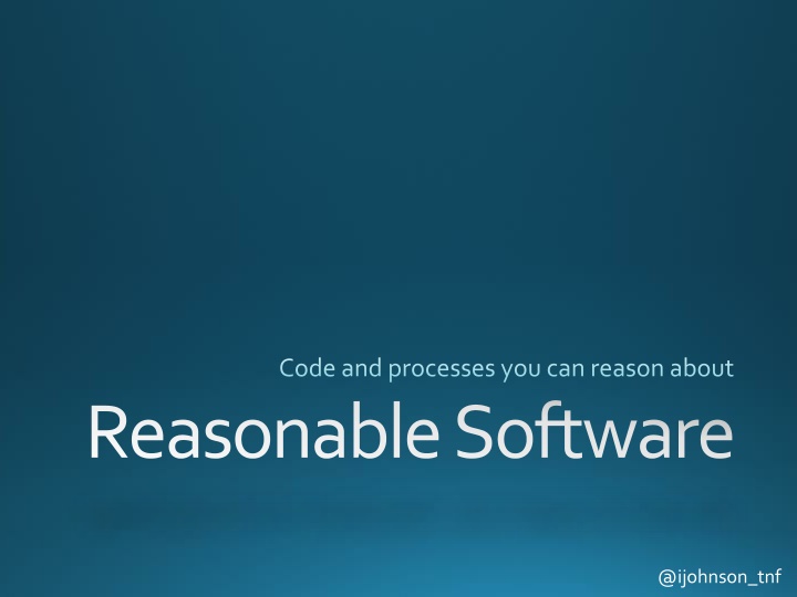 code and processes you can reason about