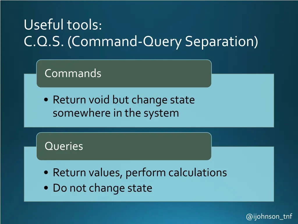 useful tools c q s command query separation