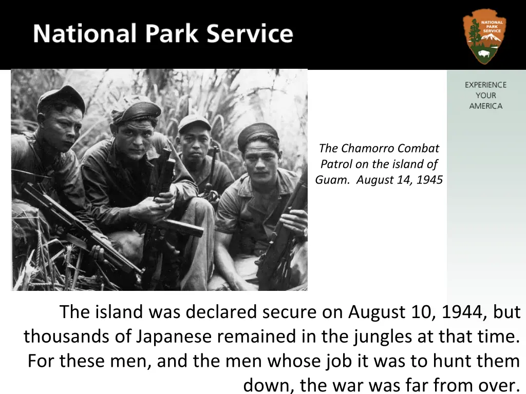 the chamorro combat patrol on the island of guam